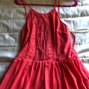 coral maxi dress